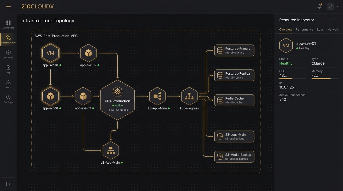 Interactive Infrastructure Topology